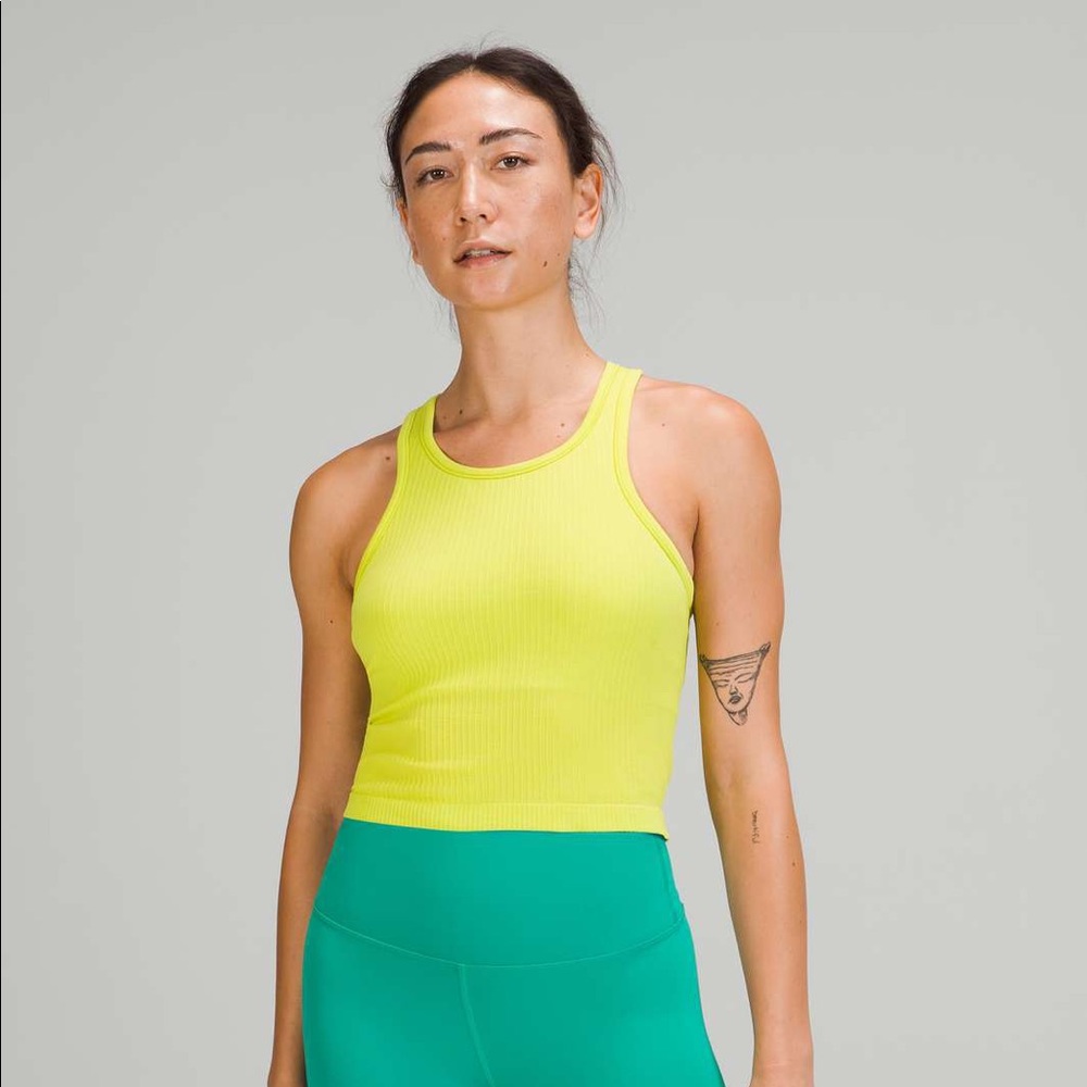 lululemon athletica Neon Yellow Tank Top